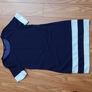 SHEIN Color Block Stripe Tunic Dress